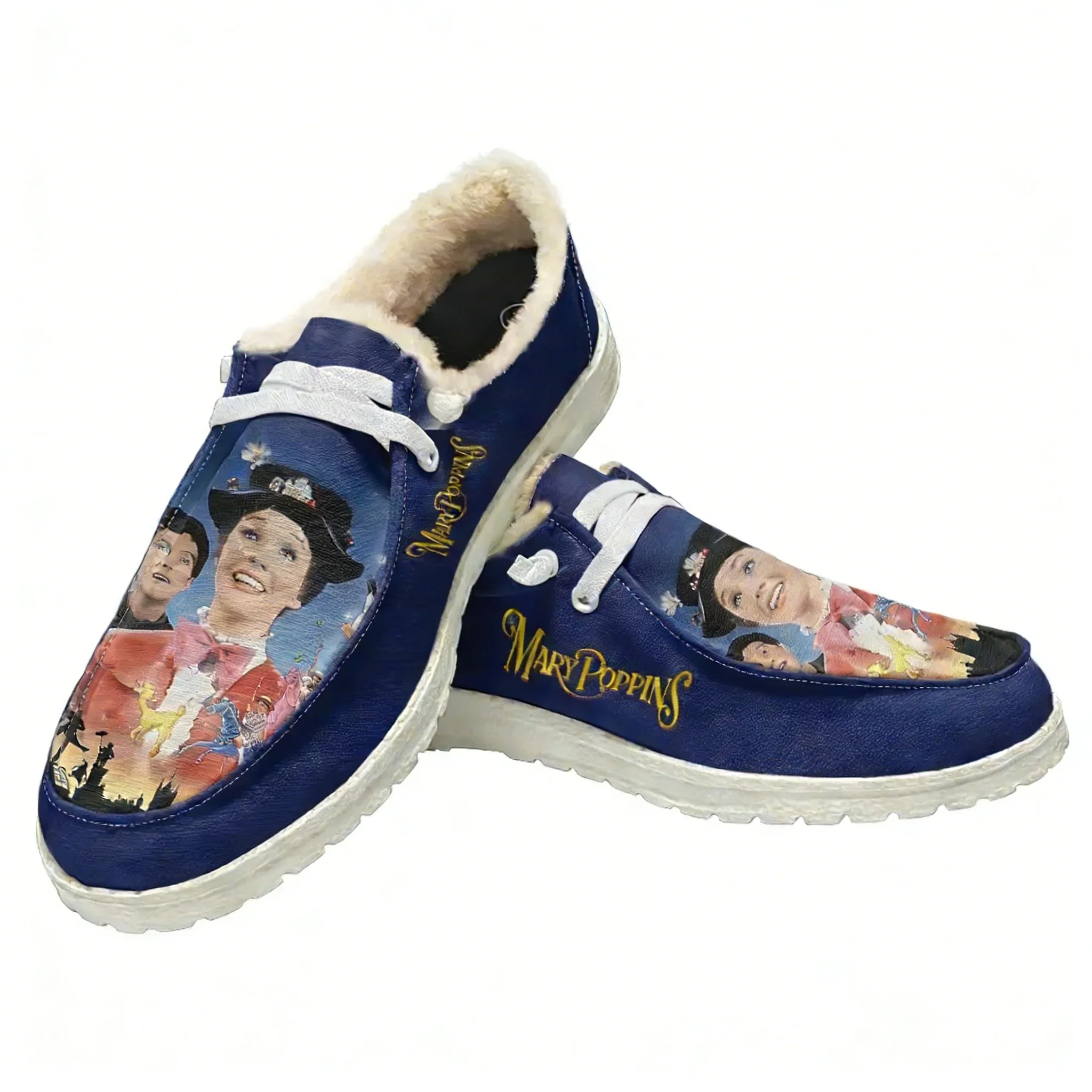 

Mary-Poppins Plush Flat Shoe Mens Womens Teenager Warm Shoe Indoor Outdoor High Quality Lightweight Shoes Customized Footwear