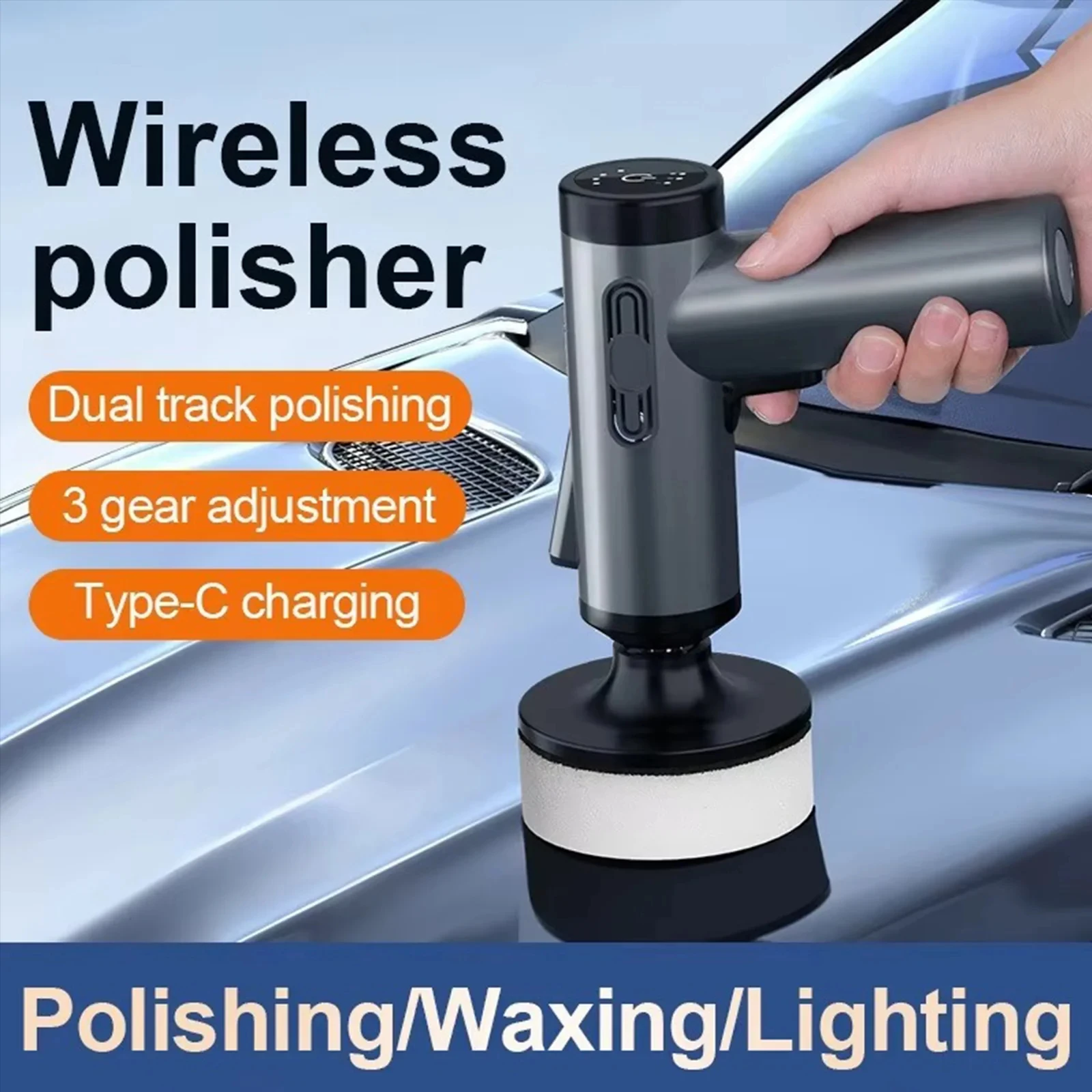 Handheld Car Polisher Wireless Power Tool for Car Body Cleaning Waxing Repair - Portable Machine for Polishing And Waxing