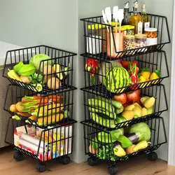 Kitchen Vegetable Put Vegetable Rack Shelf Rack Storage  Basket Vegetable Basket Multi-layer