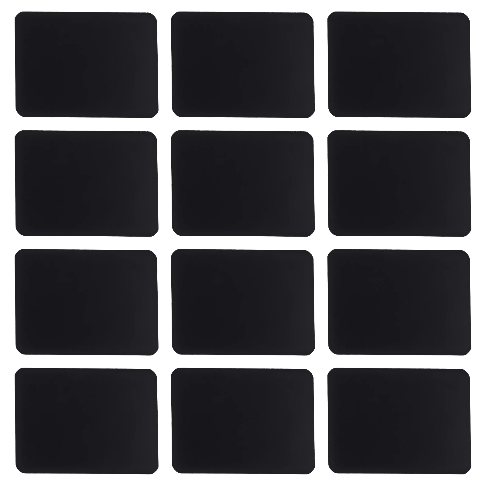 

12pcs Rewritable Price Tags Erasable Metal Feel Holders Non Slip Supermarket Display Storage Box Advertisements Practical PVC