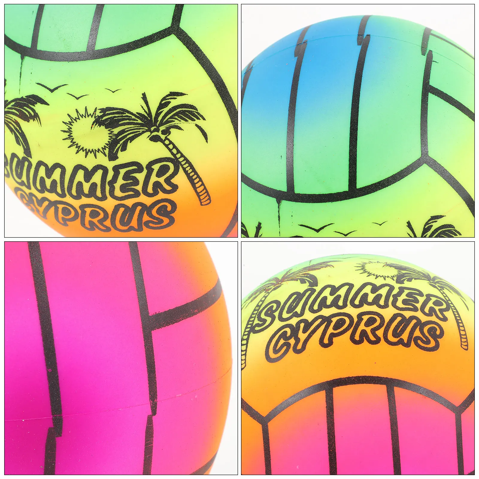

3 Pcs Rainbow Elastic Balls Bright Colors for Kids Birthday Parties Outdoor Games Beach Toys PVC Sports Ball Eco Friendly