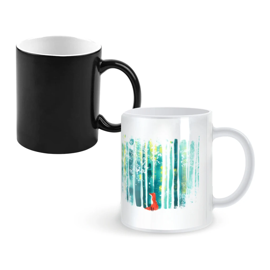 

Lone FoxCoffee Mugs And Mug Creative Color Change Tea Cup Ceramic Milk Cups Novelty Gifts