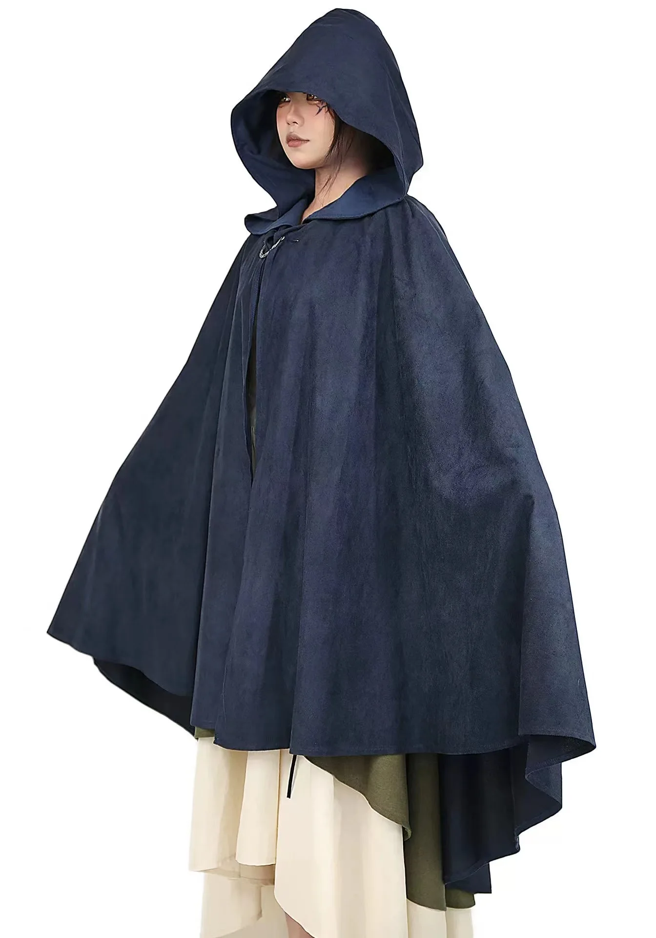 

Готический длинный плащ, женский плащ для выступлений на сцене, Хэллоуин, средневековая тема, широкая верхняя одежда из полиэстера