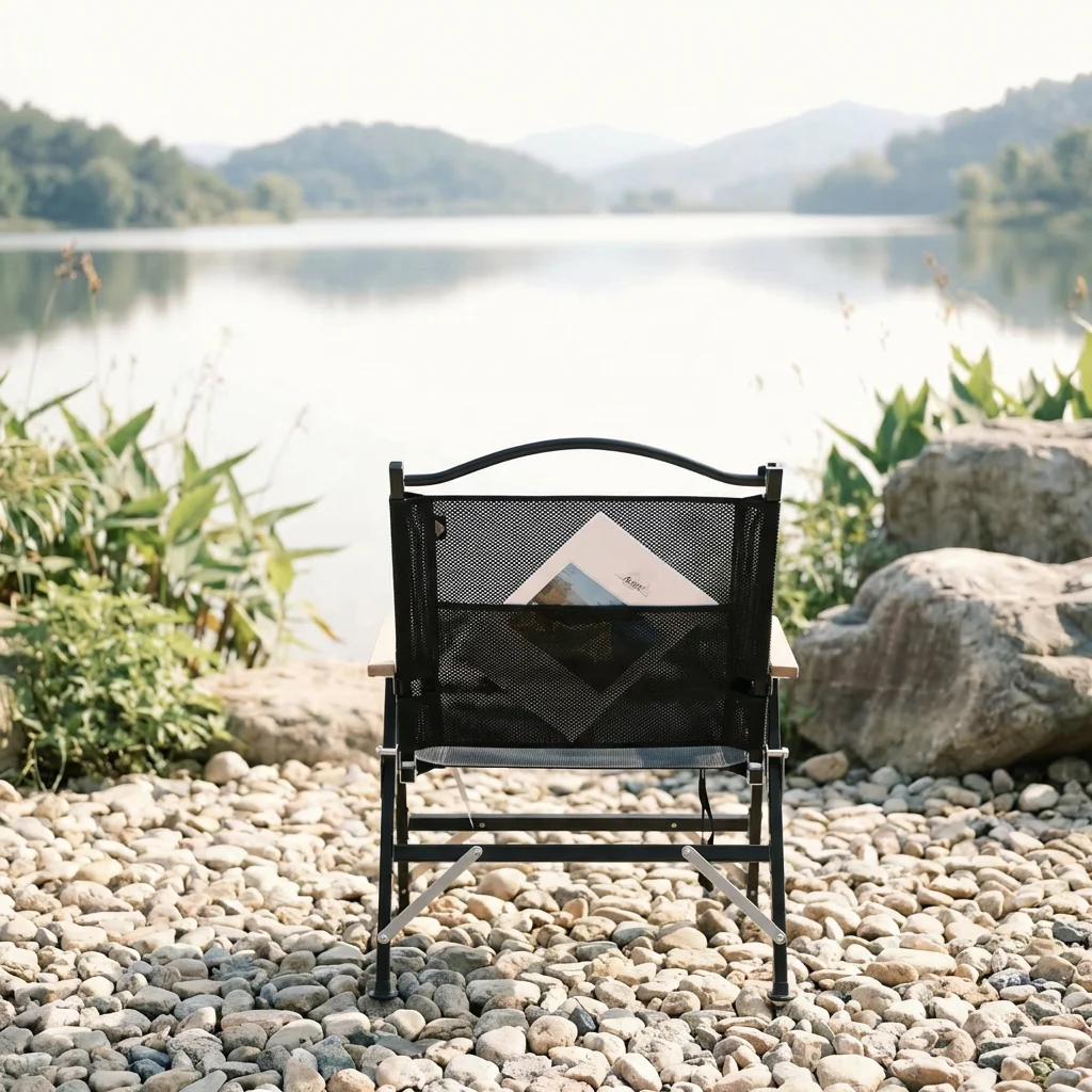 Areffa AF-5104H Aluminum Oxford Cloth Outdoor Furniture Folding Chair High Backrest Lightweight Portable Camping Fishing