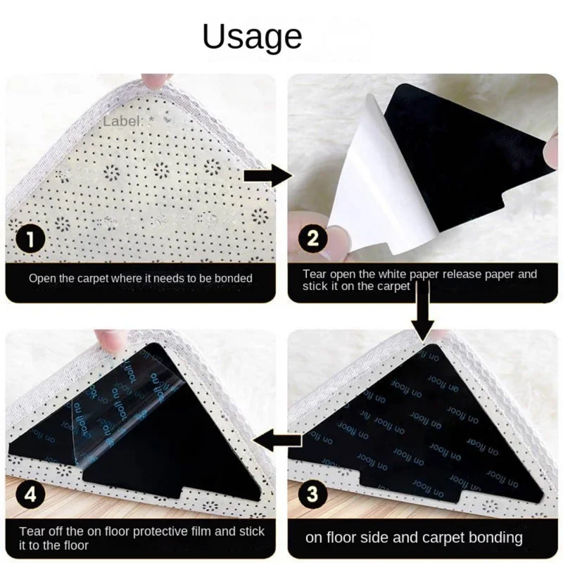 PVC Universal Carpet Doormat Floor Mat Cushion Crawling Mat Yoga Mat Game Mat Non-slip Stickers Double-sided Fixed Stickers