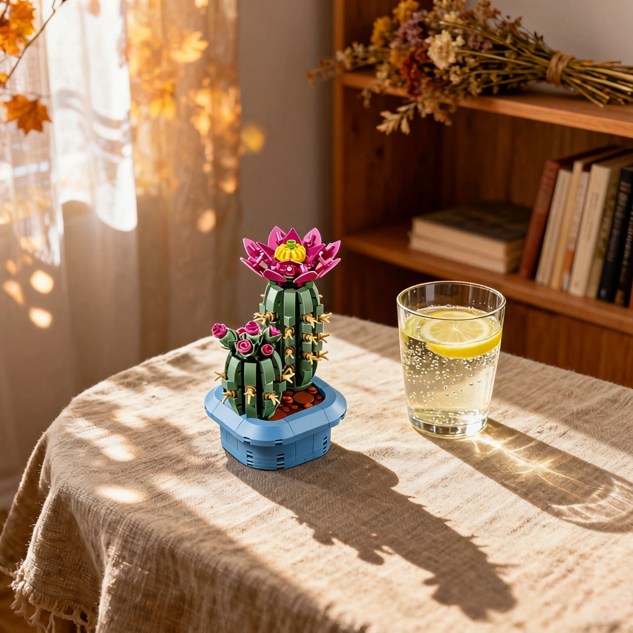 

Home decoration MOC building blocks flower and plant series flowering cactus educational building blocks toys for men and women