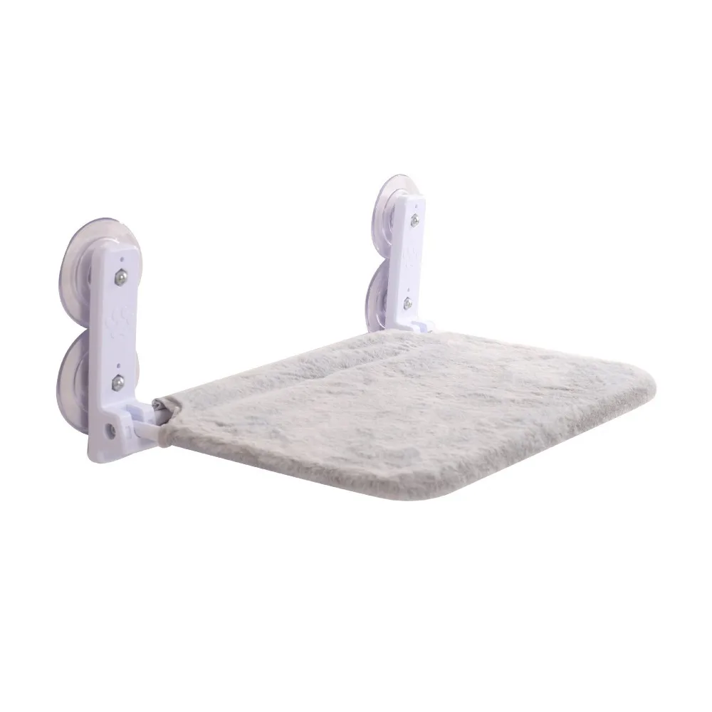 Wall Mounted Suction Cup Cat Hammock Breathable Wear Resistant Sunbathing Hanging Cat Bed Rectangular Foldable