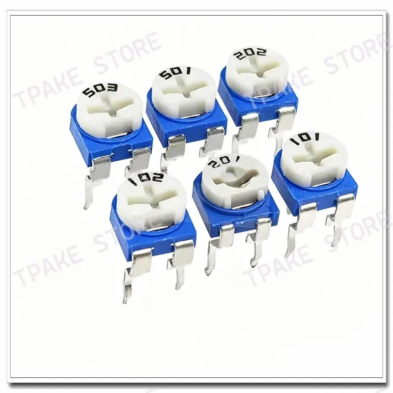 Potentiometer Trimpot RM065 201/501/102/202/502/103/203/503/104/204/504/105 WH06-2 200R 500R 10K 20K 50K 100K 200K 500K 1M ohm