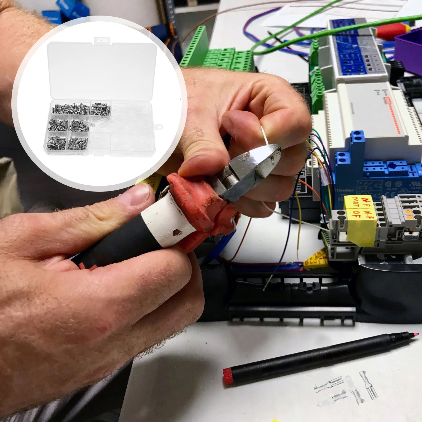 

360Pcs Electrical Wire Spade Connectors Kit Insulated Sleeves 2.8mm 4.8mm 6.3mm Male Female Crimp Connector for Auto Speaker