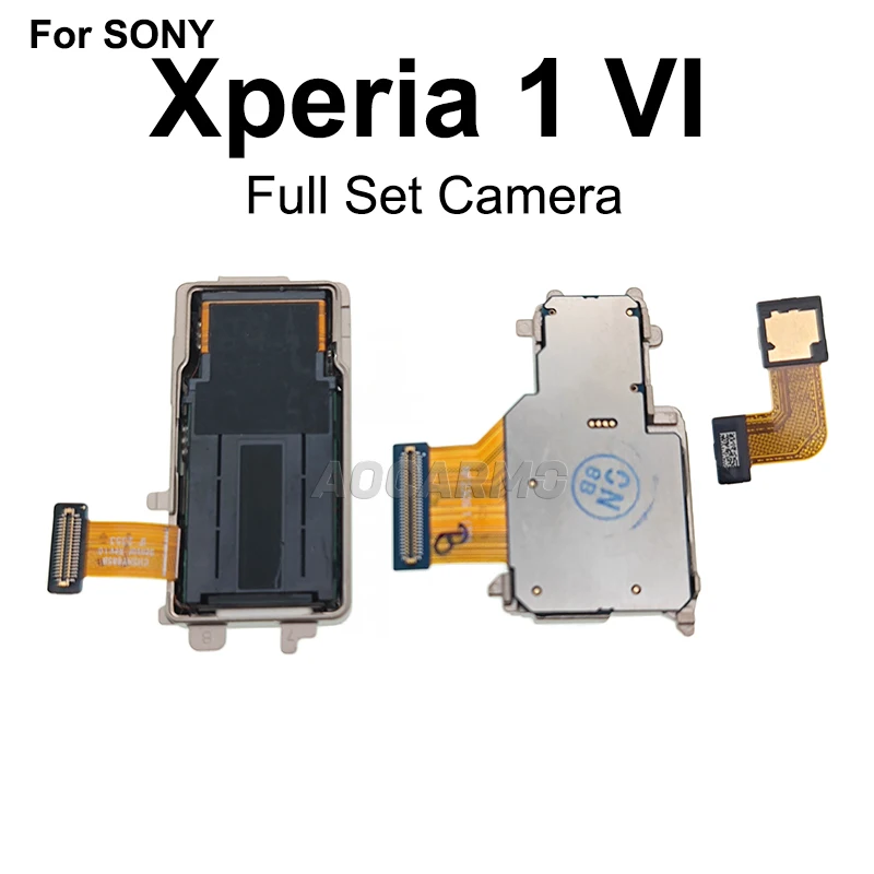 Aocarmo For Sony Xperia 1 VI X1vi XQ-EC72 EC54 Front Facing Ultra Wide Telephoto Zoom Back Main Camera Module Flex Cable