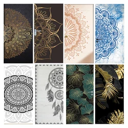 European-style Light Luxury Door Sticker Retro Black Gold Pattern Home Decoration PVC Waterproof Self-adhesive Wallpaper Poster