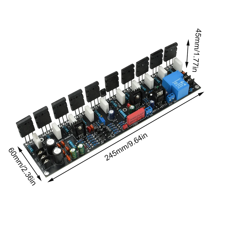 

500W Mono Digital Audio Amplifier 1943+5200 Tube High Power Amplifiers 1 Channel HIFI Sound Rear Stage AMP Module