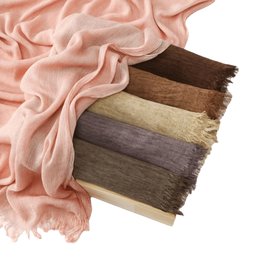 Fashion Cotton Linen Scarf Wrap Breathable Fabric Silky Touch Evening Shawl Thin Sun Protection Muslim Hijab Scarf Women