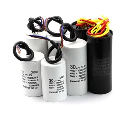 Washing machine capacitor 40uf 450V CBB60 starting capacitor motor running water pump capacitor