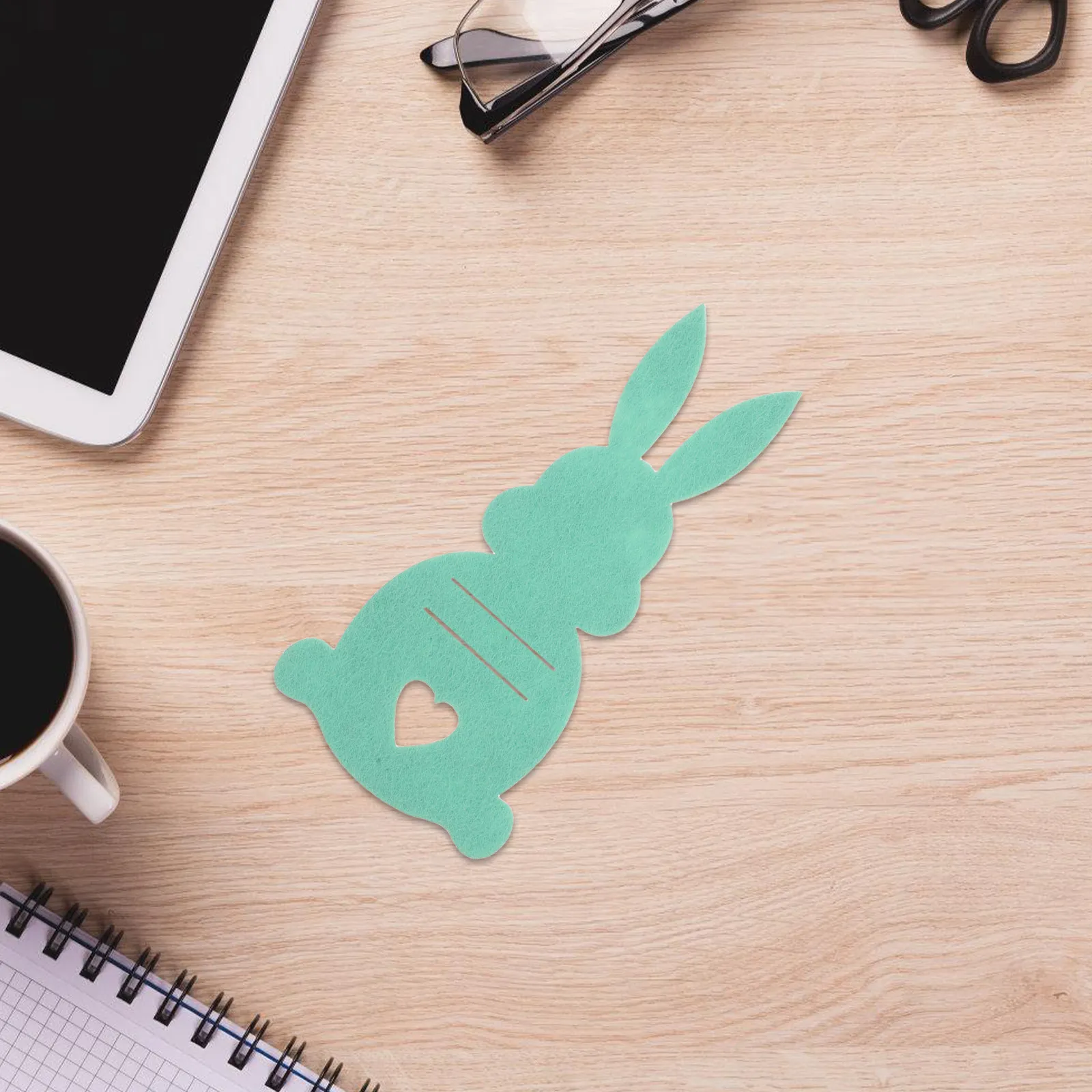 10Pcs Easter Bunny Coin Pouch Rabbit Silverware Holder Cute Tableware Sleeve for Spring Easter Bunny Rabbit Goody Bags