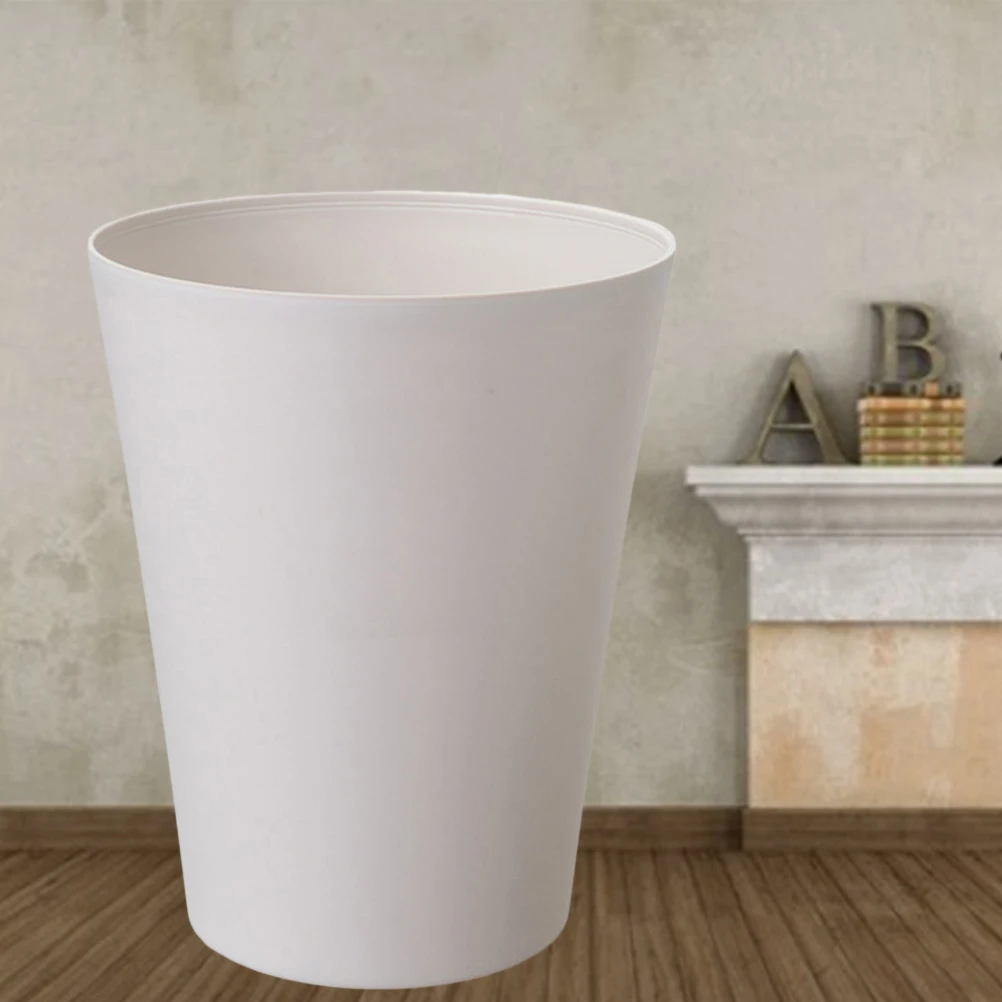 

Round Trash Can 5L 10L 15L Modern Simple Garbage Container Household Waste Basket for Bathroom Bedroom Office Recycling