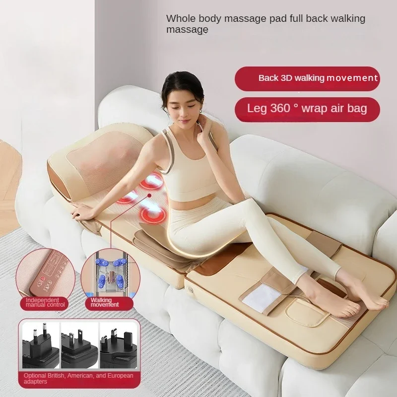 Dynamic Rail Airbag Mattress Full Body Kneading Vibration Cushion Neck Waist Back Heating Massage Bed Mattress With Hand Control