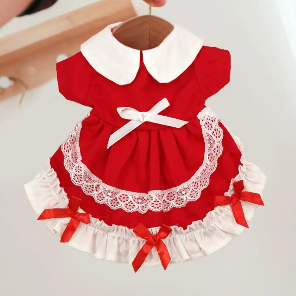 Cat Dresses Lolita Doll Collar Floral Lace Bowknot Kitten Skirt Ruffle Hem Two-legged Short Sleeves Puppy Clothes Pet Supplies