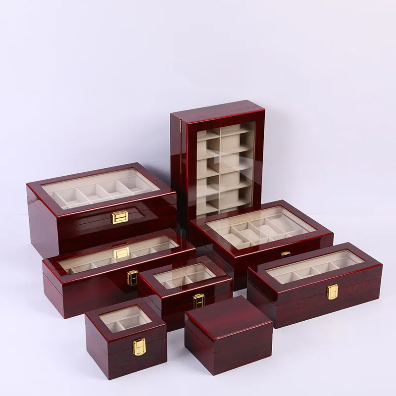 2/3/5/6/10/12 Grids Luxury Wooden Watch Box Watch Organizers  Wood Holder Boxes for Men Women Watches Jewelry Display