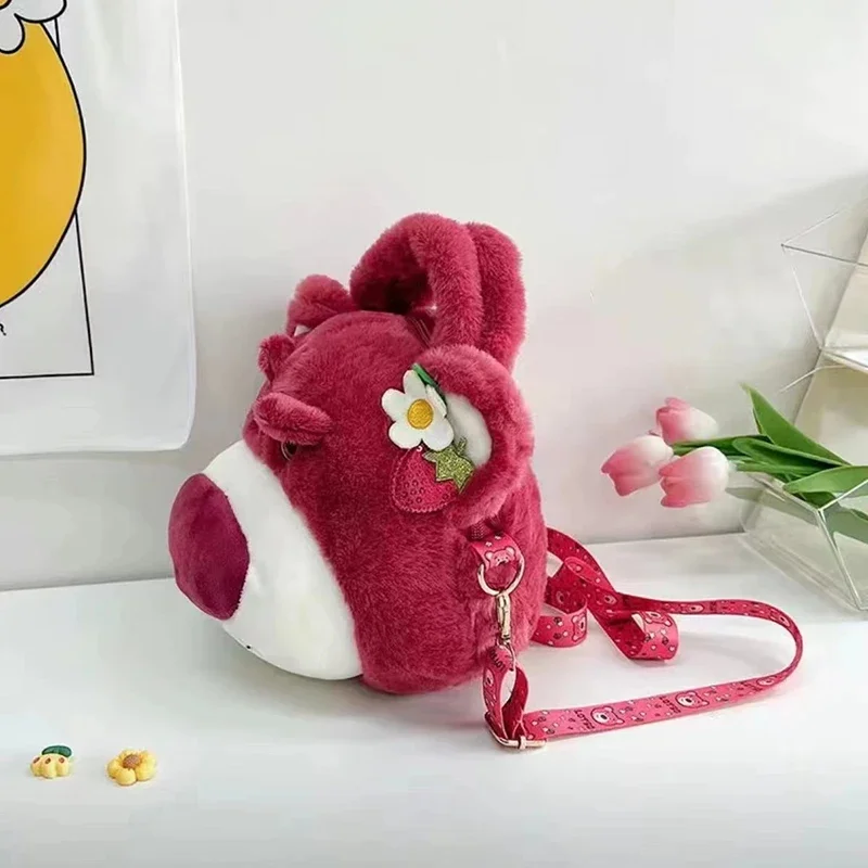 Disney Toy Story Handbag, carteira de pelúcia macia, bolsa bolsa bolsa, Lotso, aniversário, melhor presente para crianças, menina, crianças, jovem