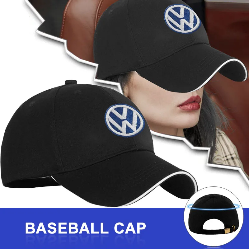 1/2pcs Men\'s Summer Sun Block Baseball Cap Embroidery Cap For Volkswagen Polo Bora Rline Jetta Golf 7 8 Tiguan Tharu VW Beetle