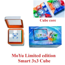 MoYu Limited Edition Smart 3x3 Cube WCU Cube AI Gyroscope Charging Version UV WEILONG V10 3x3 Magnetic Magic Speed Cube Puzzle
