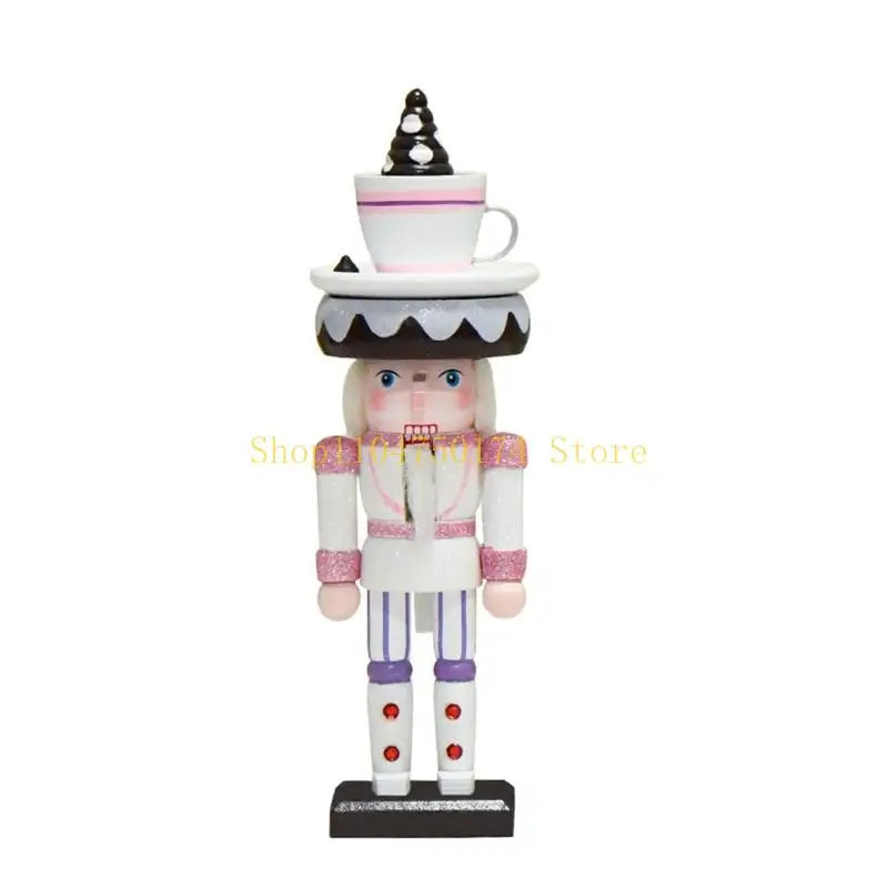 Dessert Inspired Wooden Nutcrackers Decors for Entryway Table or Shelf Styling Top Sale