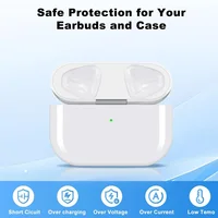 Estuche de carga inalámbrica compatible con AirPods Pro 1 y 2 – Estuche de repuesto con botón de emparejamiento Bluetooth (sin auriculares)