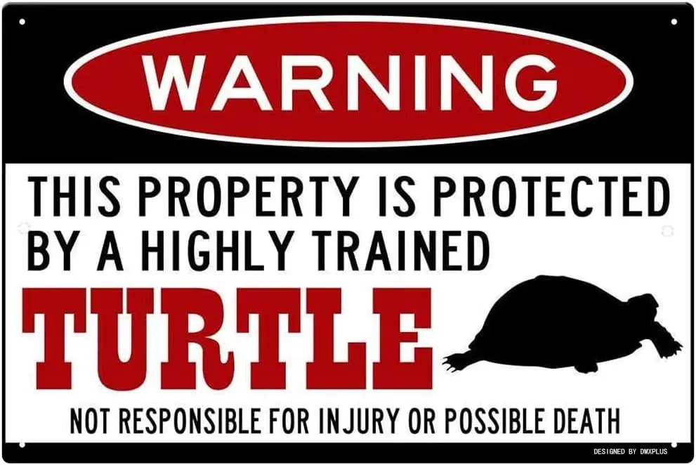 Tin Sign For Sign,Funny Metal Signs,Turtle Accessories,Turtle Warning Sign,Pet Sign,Reptile Sign Sign es