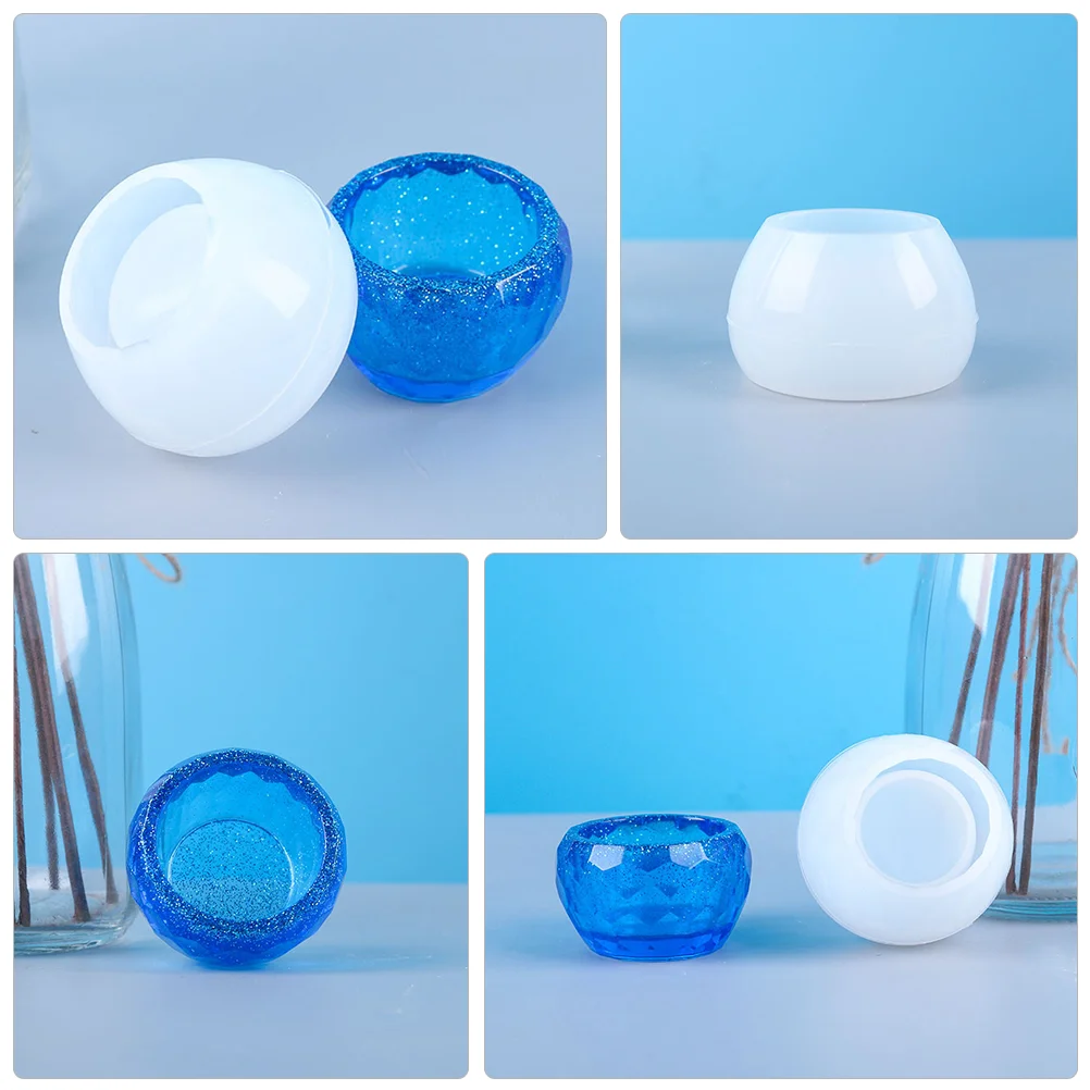

2 Pcs Bowl Mold Tableware Craft Creative Small Transparent Practical DIY Crystal Epoxy Handmade Silicone Silica Gel
