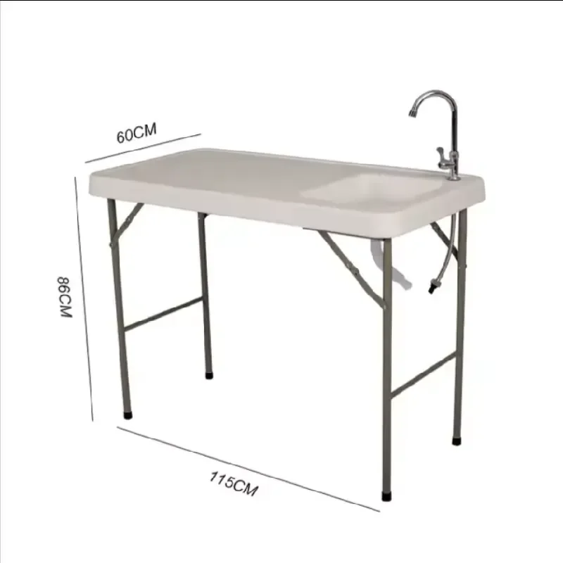 White Plastic Folding Fish Cleaning Board Portable Outdoor Camping Cutting Table Sliced Prep Surface for Fresh Catch