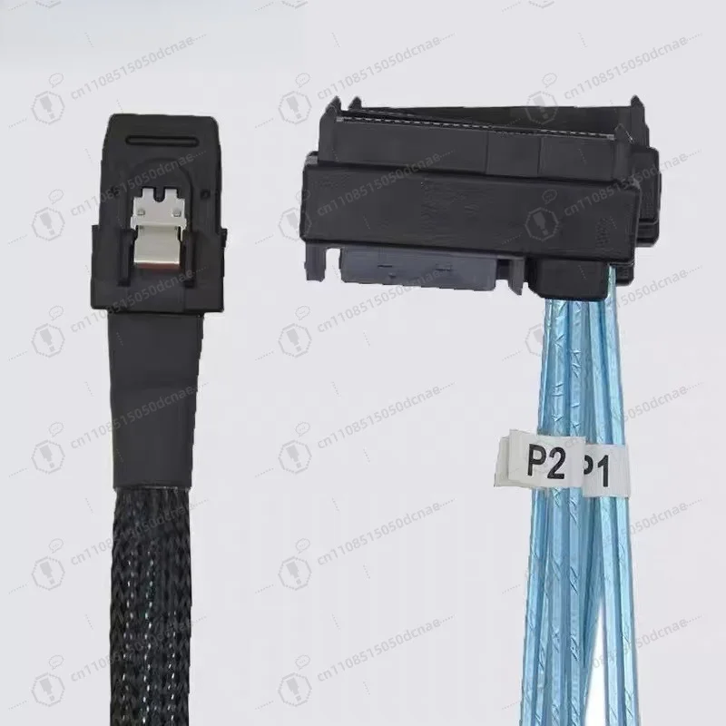 1m Mini SAS 36P SFF 8087 to 4 SFF 8482 Connectors with SATA Power Cable 3ft