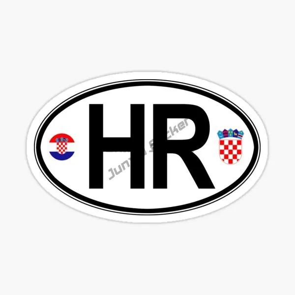 Oval Country Flag Sticker CR A Austria HR Croatia C Cuba CY Cyprus CZ Czech Republic KE Kenya Country Code Flag Decor Vinyl Deca