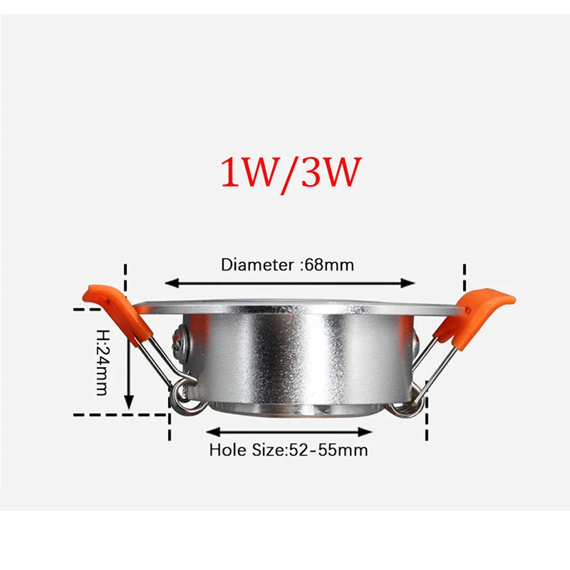 4/10pcs 3w LED dimmbare Decke Down light AC85-265V Einbau LED-Scheinwerfer LED-Lampe Ausschnitt 55mm mit Treiber