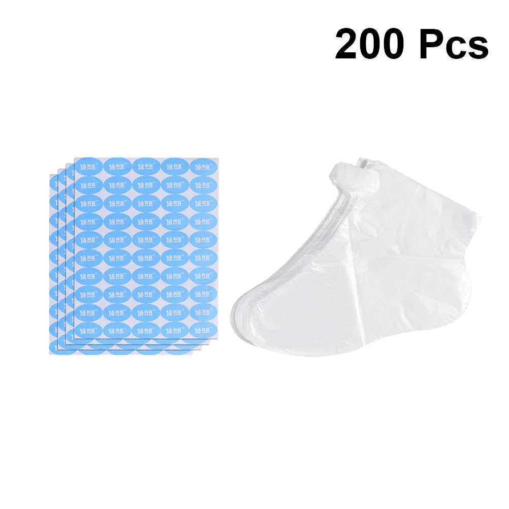 

200Pcs Disposable Foot Film Covers Breathable Waterproof Pe Footcare Cover for Pedicure and Foot Treatment Footcare Cover