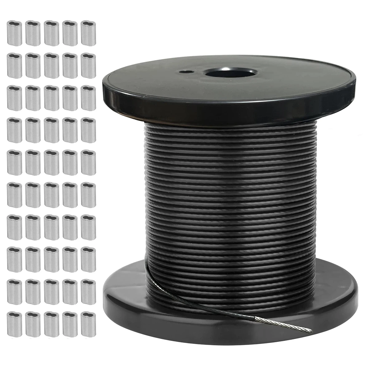 

PVC Coated Steel Wire Rope 304 Stainless Steel Cable Outdoor Fence Wire Plant Weather Resistant Clothesline Cable Wires