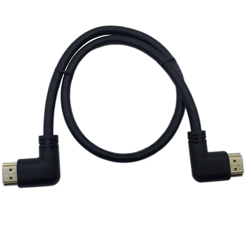 

Новый 4K * 2K 60 Гц HDMI-совместимый 2,0 версия угол 90 градусов мужской компьютерный монитор разветвитель цифровой кабель HD левый правый кабель