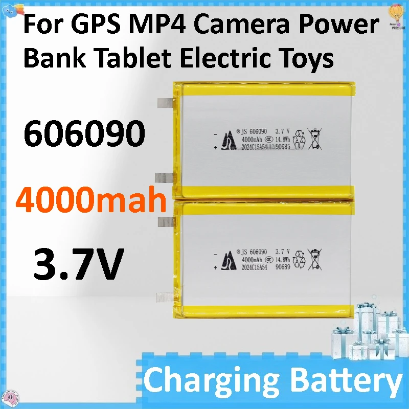 

10PCS 606090 3.7v 4000mAh Rechargeable Lipo Battery For GPS MP4 Camera Power Bank Tablet Electric Toys