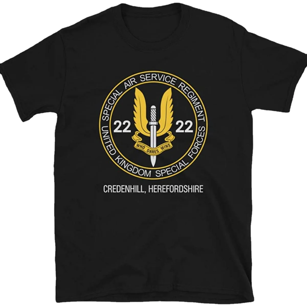 

SAS Special Air Service Regiment Who Dares Wins British Army United Kingdom Forces T-Shirt