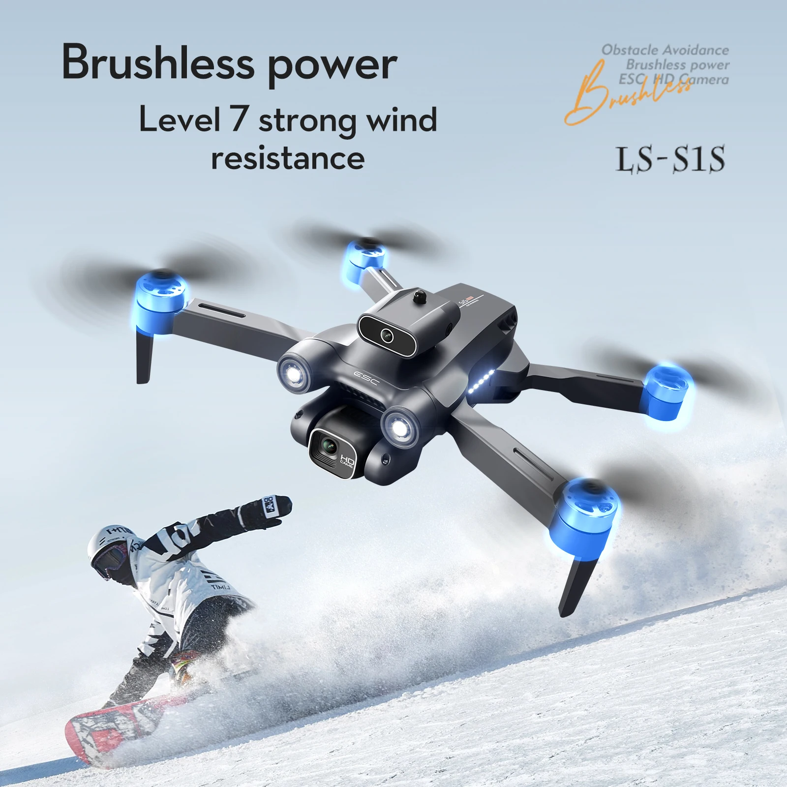 S1S FPV 드론 6K 전문 드론 쿼드콥터, 4K 카메라, 와이파이 장애물 회피 접이식 브러시리스 모터, RC 드론 장난감 선물