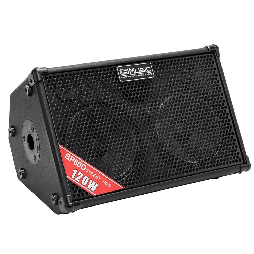 Musical Instrument Factory 120W Rechargeable Guitar Amplifier  6-Input 8-inch Powerful Portable Speakers