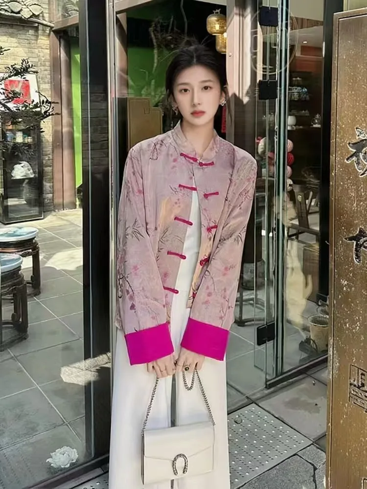 

Chinese style silk embroidery high-end jacket The new hanfu style is comfortable, soft, breathable and luxurious outerwear