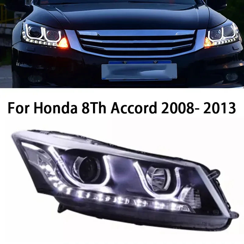 

Head Lamp For Honda Accord 8TH LED Headlight 2008-2013 Headlights Accord G8 DRL Turn Signal High Beam Angel Eye Projector Lens