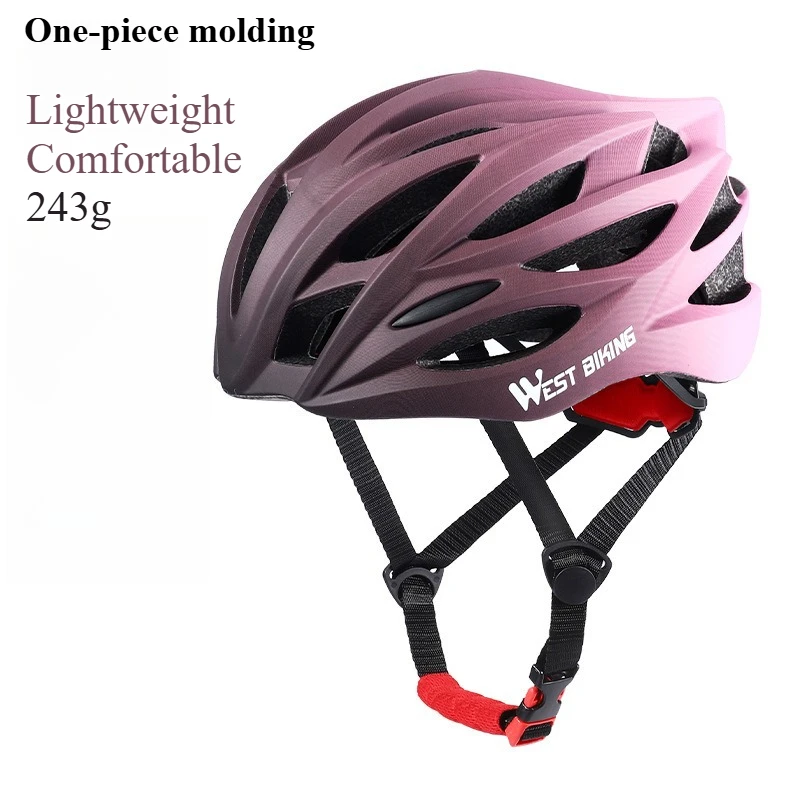 

Стильный велосипедный шлем с градиентной расцветкой, легкий и дышащий, для лета, цельнолитой, регулируемый.