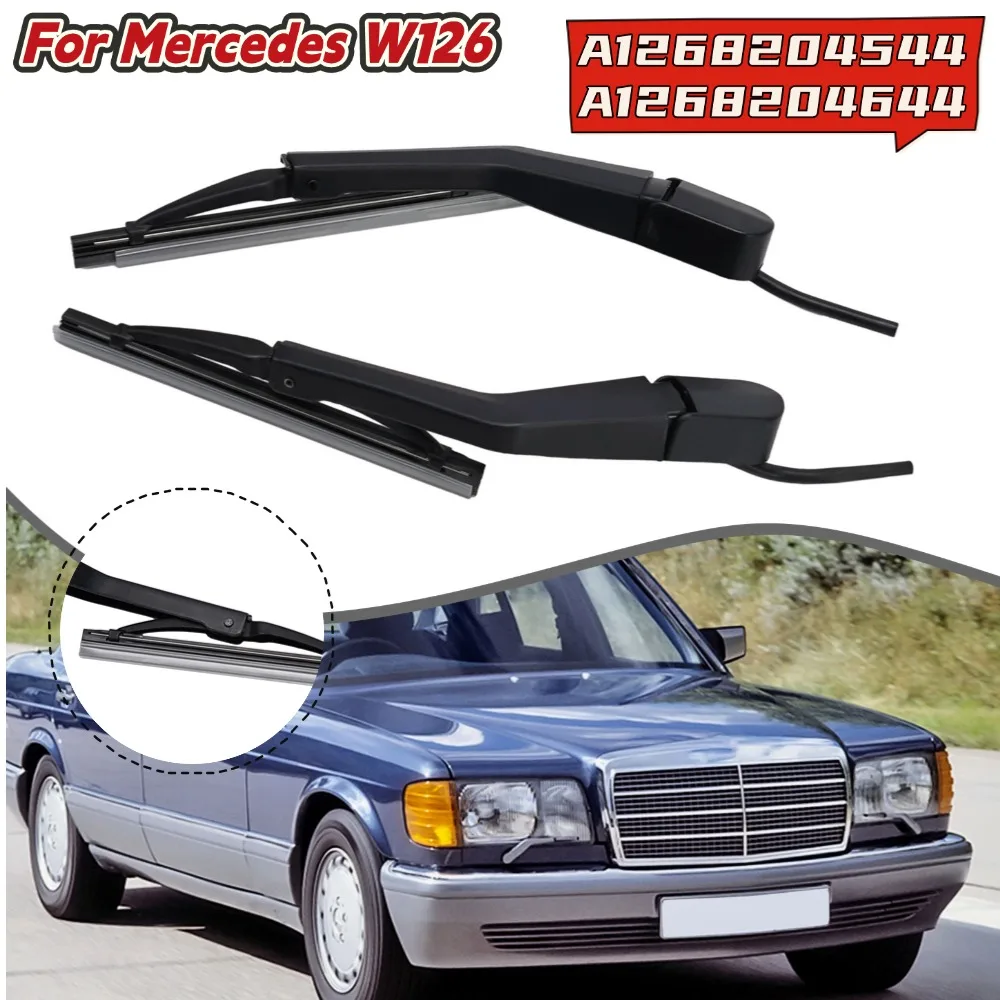 2Pcs Auto Headlight Wiper Arm Left Right For W126 A1268204544 A1268204644 Auto Parts Car Accessories