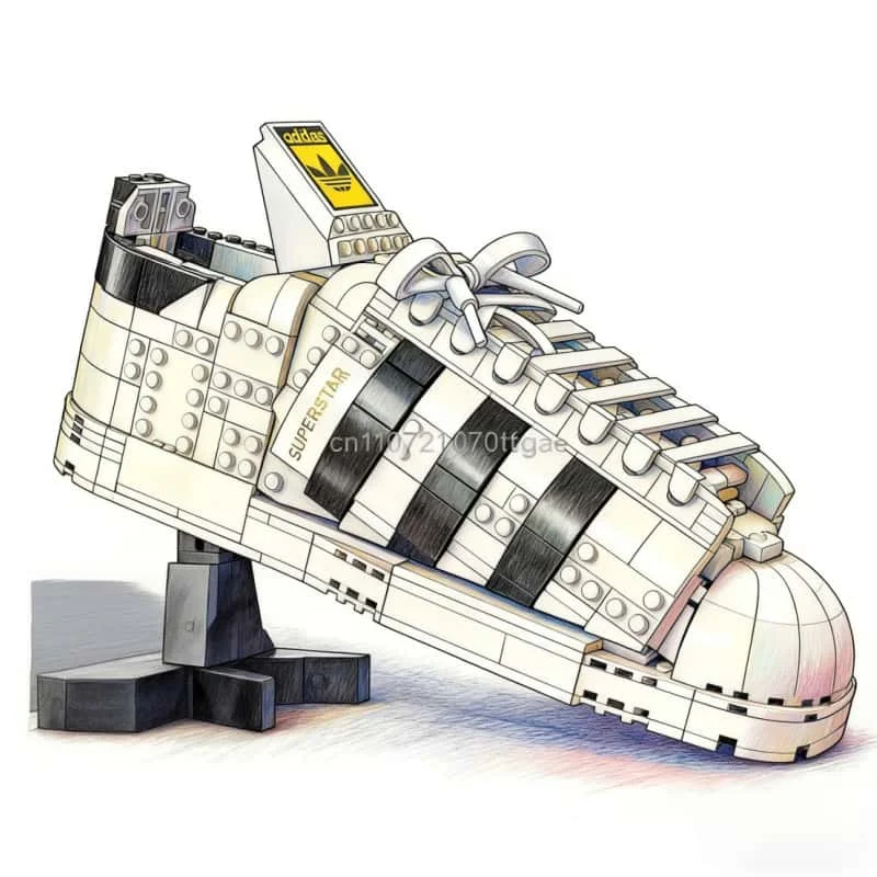 

2025 731 шт. модель строительного блока FIT Superstar Спортивная обувь Строительный блок Игрушка для детей и взрослых Рождественский подарок на день рождения и Рождество