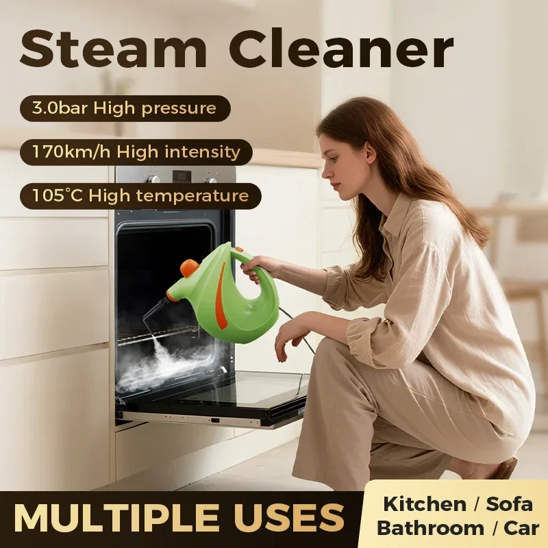 NEW Pressurized Handheld Steam Cleaner for Home, Portable Multi-purpose Deep Multi-surface Cleaning Steamer Machine