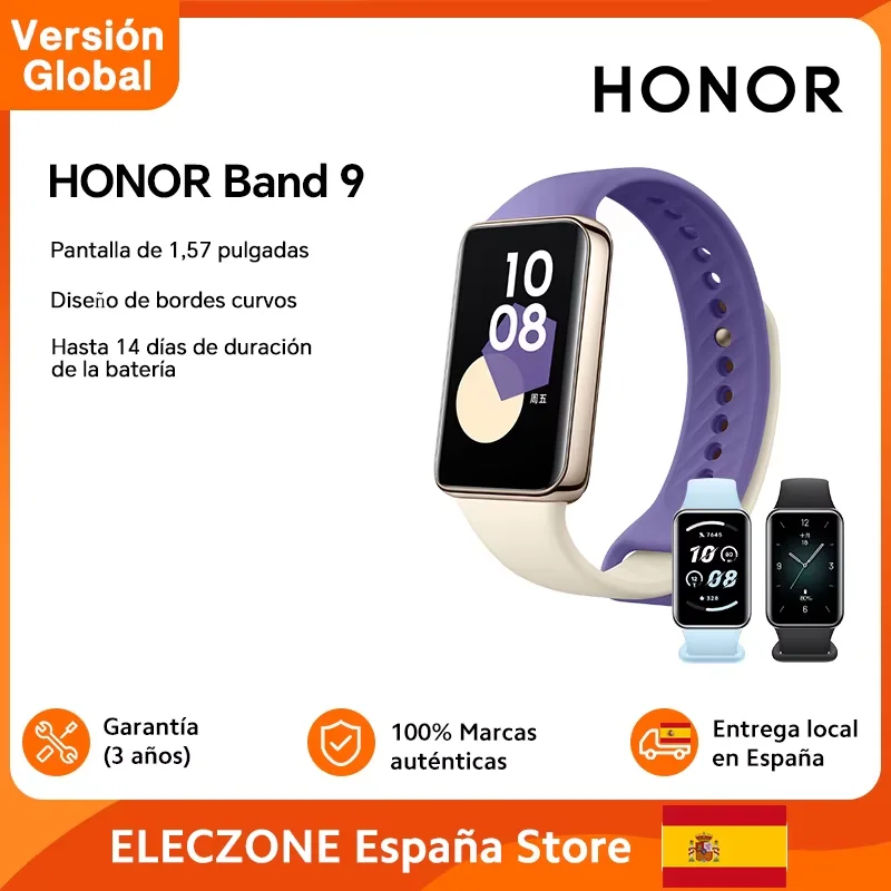 Global Version HONOR Band 9 Smart Band 1.57inches Large  Screen Curved Edge Design Fitness Age Up to 14 Days Battery Life