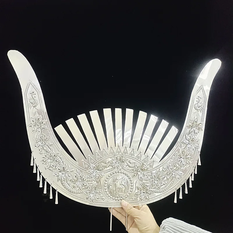 Miao Silver Jewelry New Ethnic Minority Headdress Hat Children Characteristic Style Clothing Crown Ornament Angle Wholesale