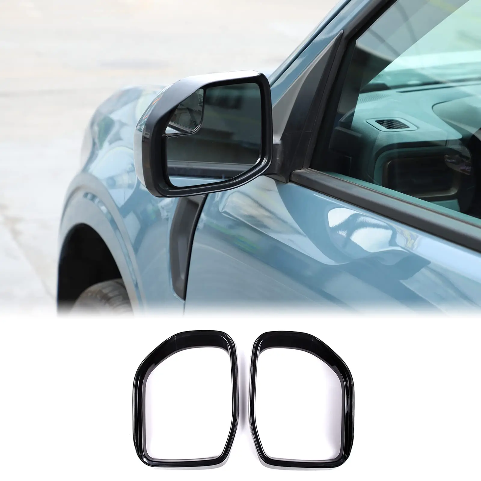 

Black Side Mirror Rain Shield Trim For Ford Maverick 2022+ And Bronco Sport 2021+ – Sun Visor & Waterproof Protector